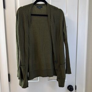 American Eagle Outfitters Green Open-Front Cardigan Size M